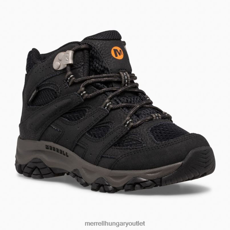 gyerekek Merrell fekete moab 3 mid vízálló csizma cipő H06N01431