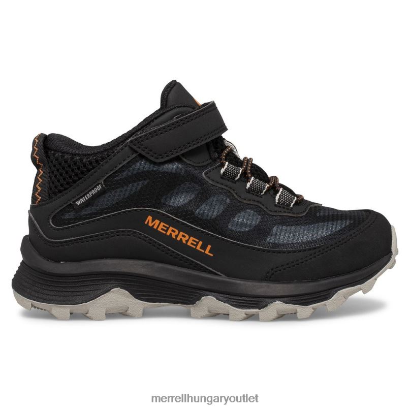 gyerekek Merrell fekete moab sebesség mid légkondicionálás vízálló cipő H06N01385