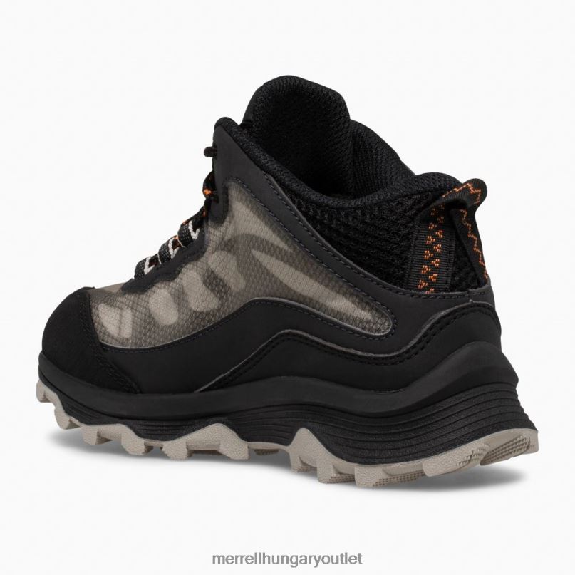 gyerekek Merrell fekete moab sebesség mid vízálló cipő H06N01378