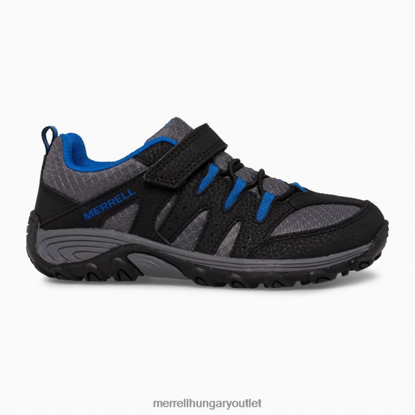 gyerekek Merrell fekete/szürke/királyi outback low 2 tornacipő cipő H06N01455