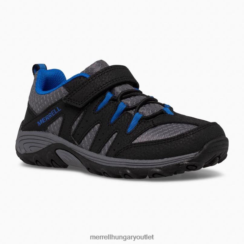 gyerekek Merrell fekete/szürke/királyi outback low 2 tornacipő cipő H06N01455