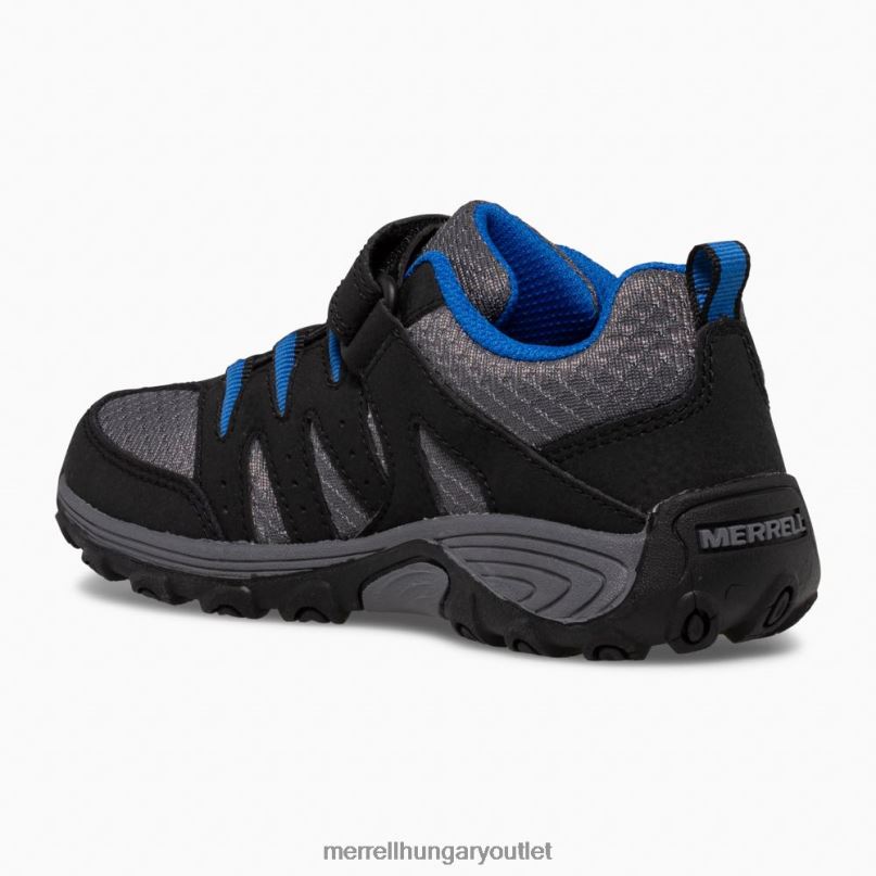 gyerekek Merrell fekete/szürke/királyi outback low 2 tornacipő cipő H06N01455