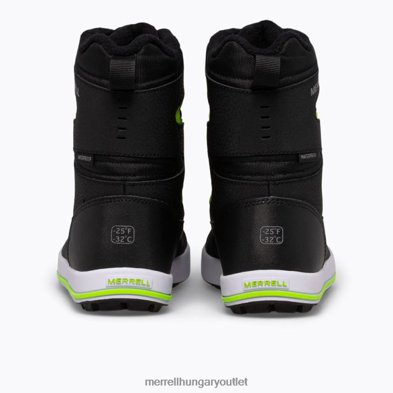 gyerekek Merrell fekete/szürke/zöld hópart 3.0 csomagtartó cipő H06N01480
