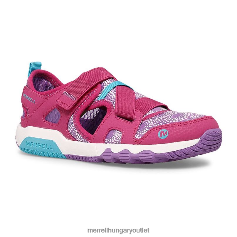 gyerekek Merrell fukszia hydro free roam chroma monarch szandál cipő H06N01504