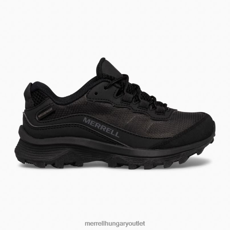 gyerekek Merrell hármas fekete moab sebesség alacsony vízálló cipő H06N01377