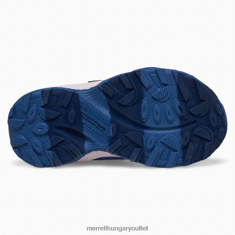 gyerekek Merrell kék/bogyó/türkiz moab sebesség alacsony légkondicionálás jr. vízálló tornacipő cipő H06N01369