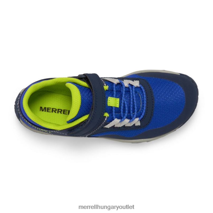 gyerekek Merrell kék/lime trail kesztyű 7 a/c cipő H06N01441