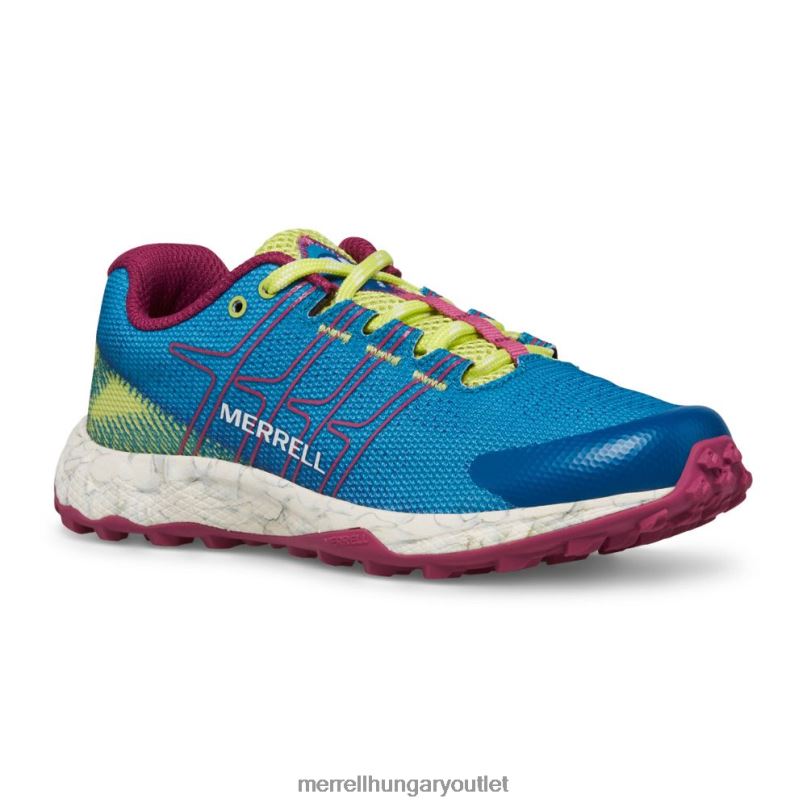 gyerekek Merrell kékeszöld/lime/fuksia moab járat alacsony cipő H06N01438