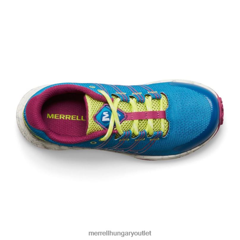 gyerekek Merrell kékeszöld/lime/fuksia moab járat alacsony cipő H06N01438