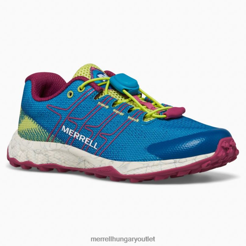gyerekek Merrell kékeszöld/lime/fuksia moab járat alacsony légkondicionálás cipő H06N01389