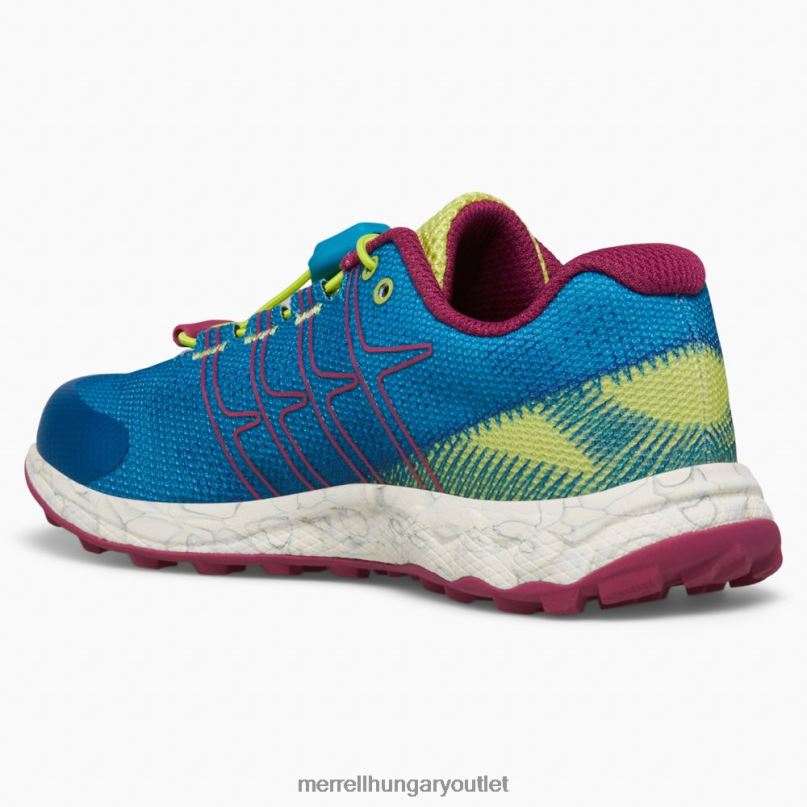 gyerekek Merrell kékeszöld/lime/fuksia moab járat alacsony légkondicionálás cipő H06N01389