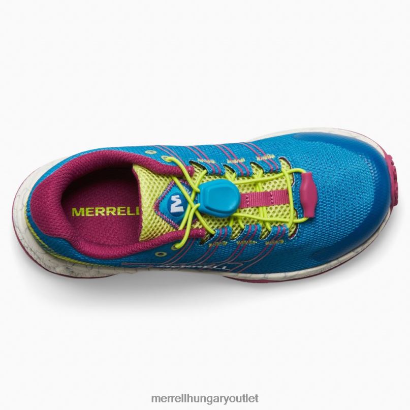 gyerekek Merrell kékeszöld/lime/fuksia moab járat alacsony légkondicionálás cipő H06N01389