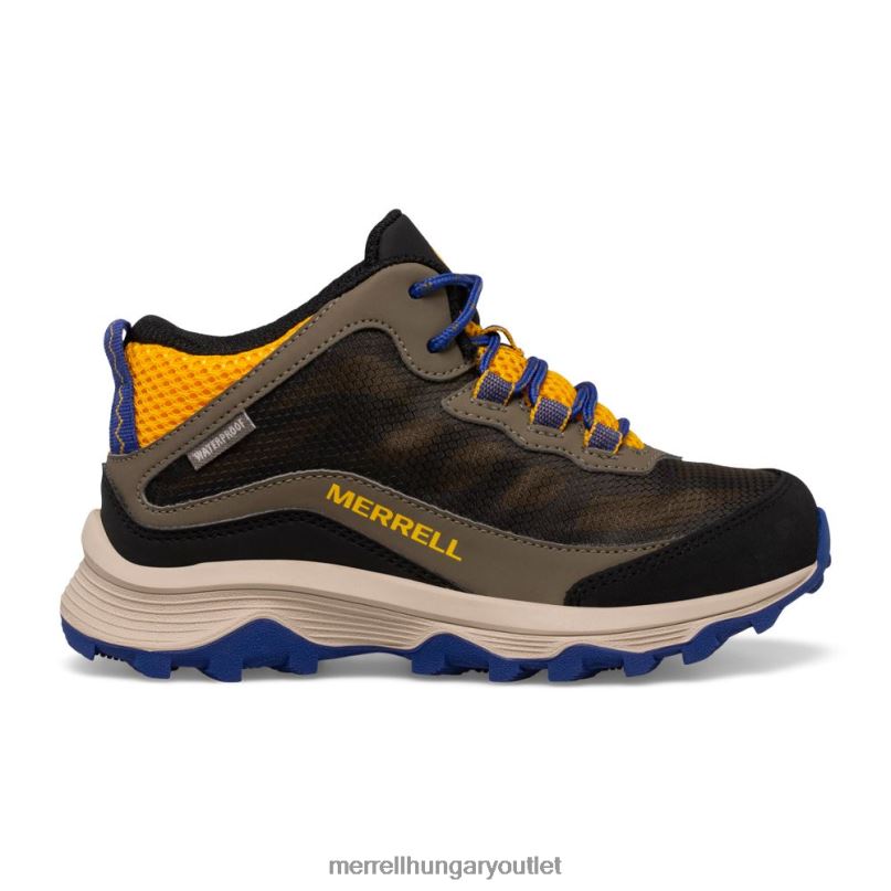 gyerekek Merrell kobalt/arany moab sebesség mid vízálló cipő H06N01381