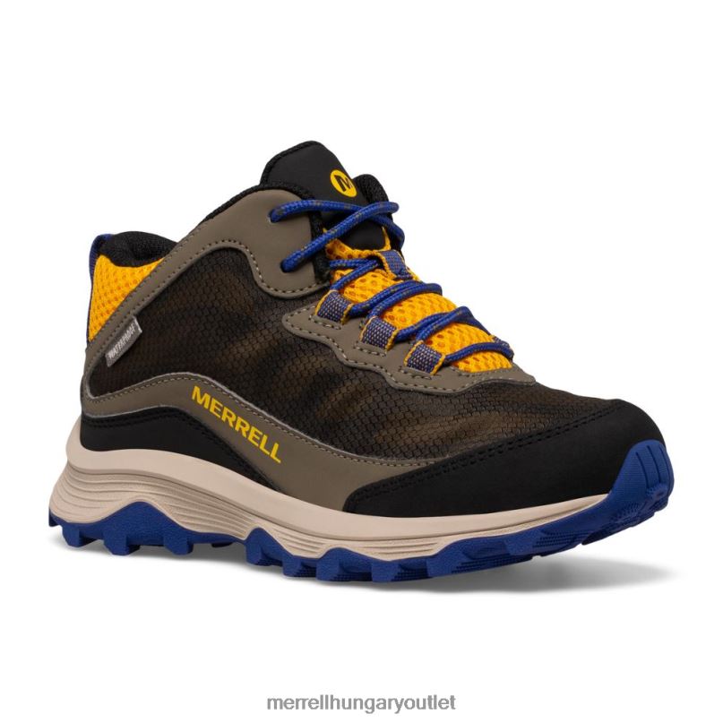 gyerekek Merrell kobalt/arany moab sebesség mid vízálló cipő H06N01381