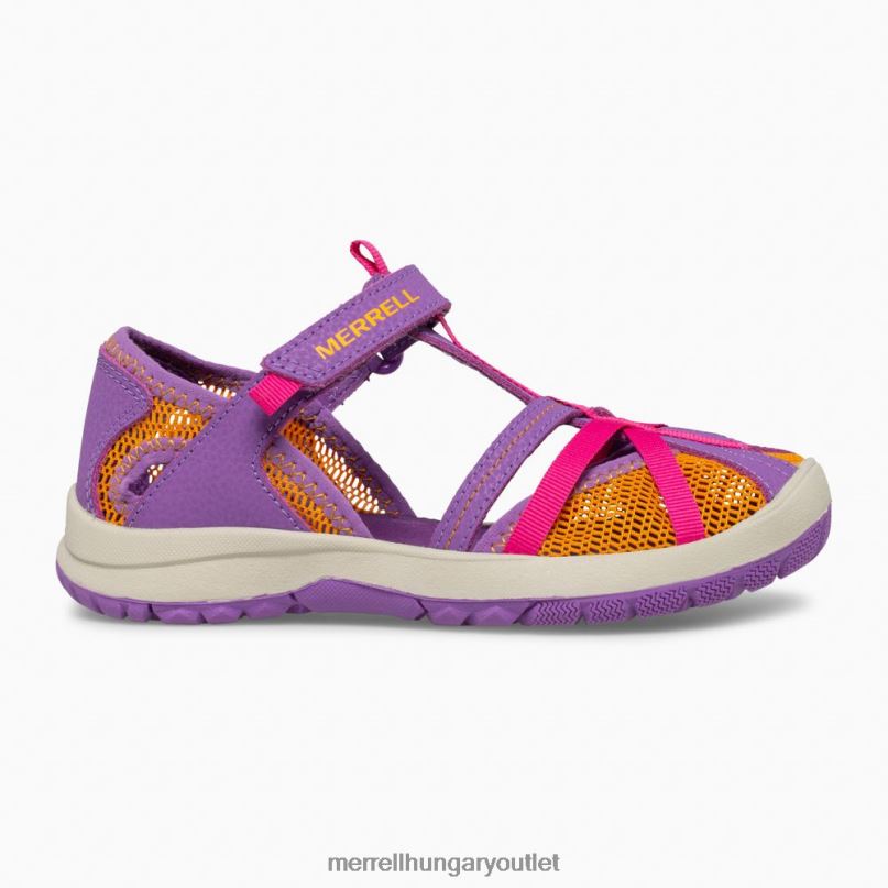 gyerekek Merrell lila/narancs szitakötős szandál cipő H06N01415