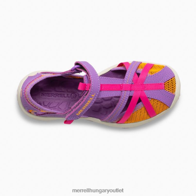 gyerekek Merrell lila/narancs szitakötős szandál cipő H06N01415