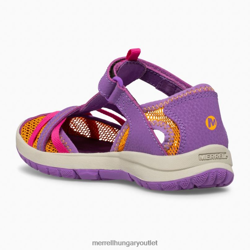 gyerekek Merrell lila/narancs szitakötős szandál cipő H06N01415