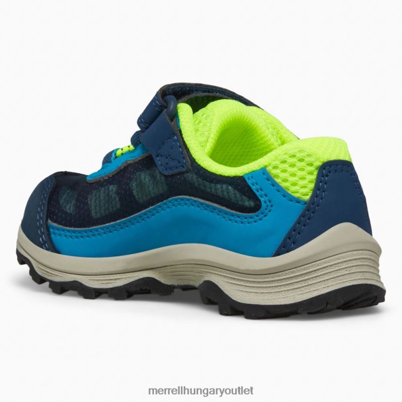 gyerekek Merrell navy/hi viz moab sebesség alacsony légkondicionálás jr. vízálló tornacipő cipő H06N01368