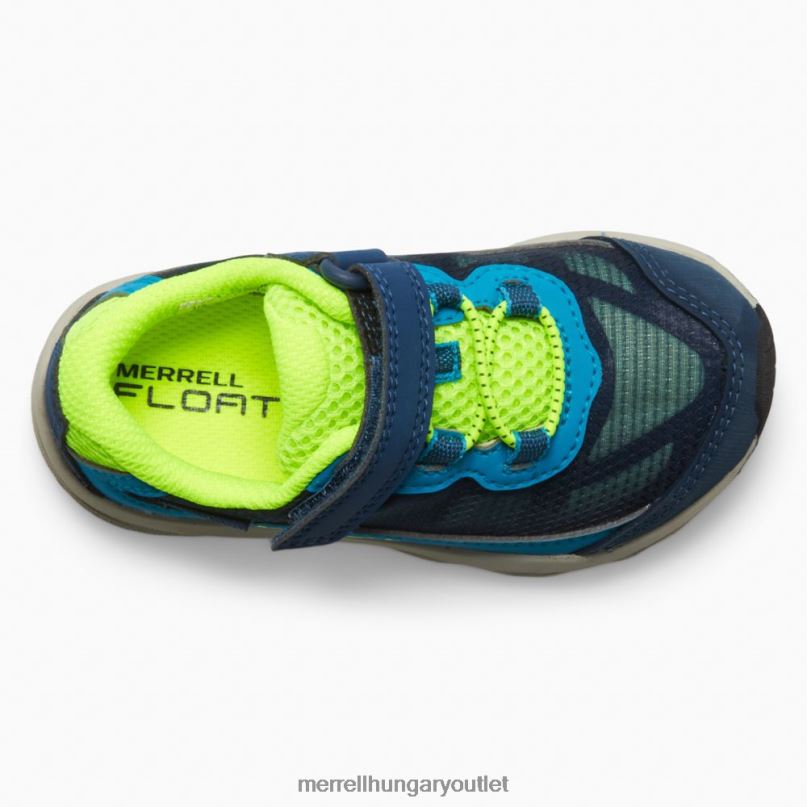 gyerekek Merrell navy/hi viz moab sebesség alacsony légkondicionálás jr. vízálló tornacipő cipő H06N01368