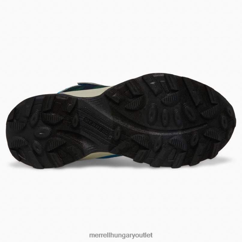 gyerekek Merrell navy/hi viz moab sebesség mid légkondicionálás vízálló cipő H06N01384