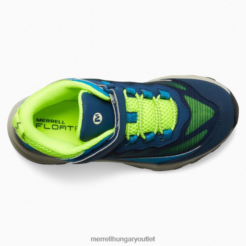 gyerekek Merrell navy/hi viz moab sebesség mid légkondicionálás vízálló cipő H06N01384