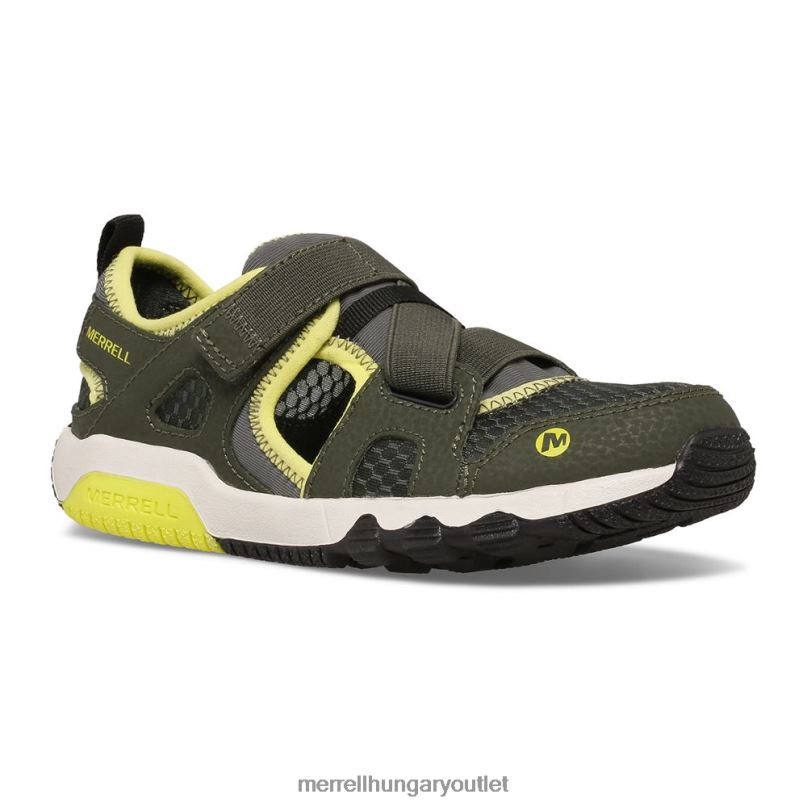 gyerekek Merrell olíva/lime hydro free roam monarch szandál cipő H06N01501