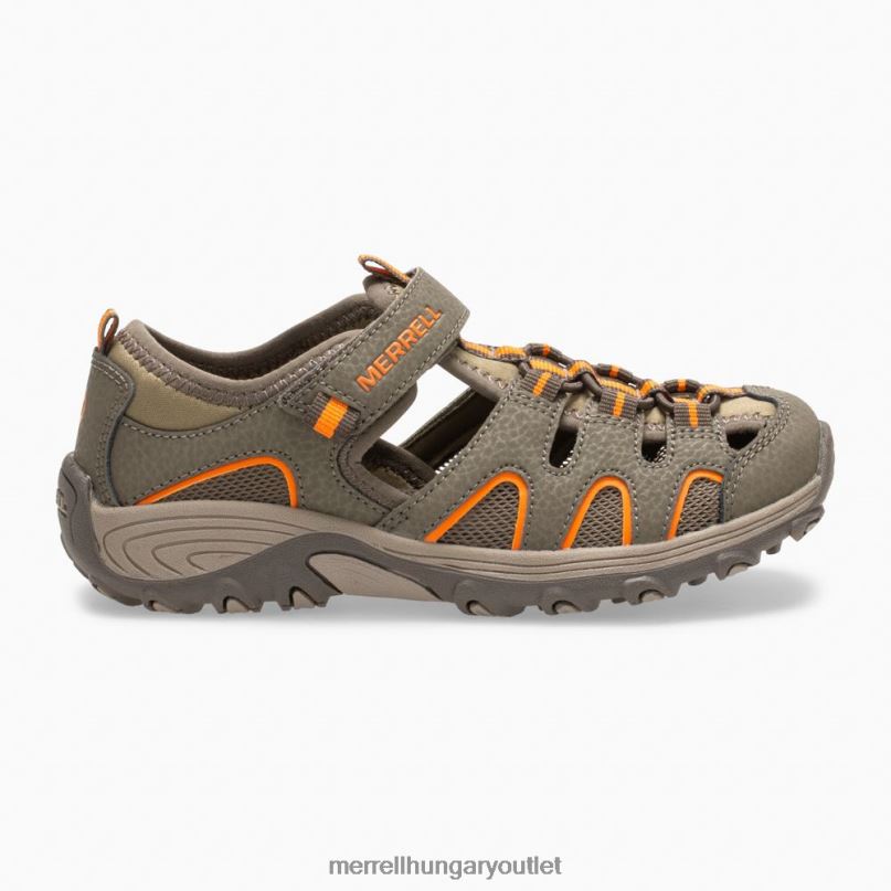 gyerekek Merrell pisztolyfüst/narancs hydro h2o természetjáró szandál cipő H06N01411