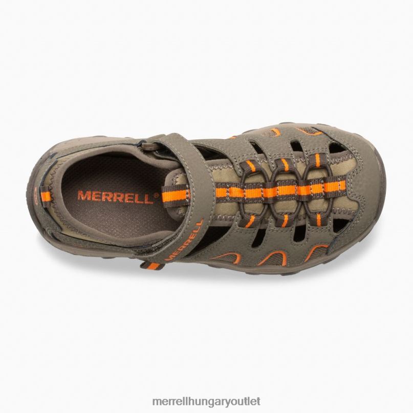 gyerekek Merrell pisztolyfüst/narancs hydro h2o természetjáró szandál cipő H06N01411