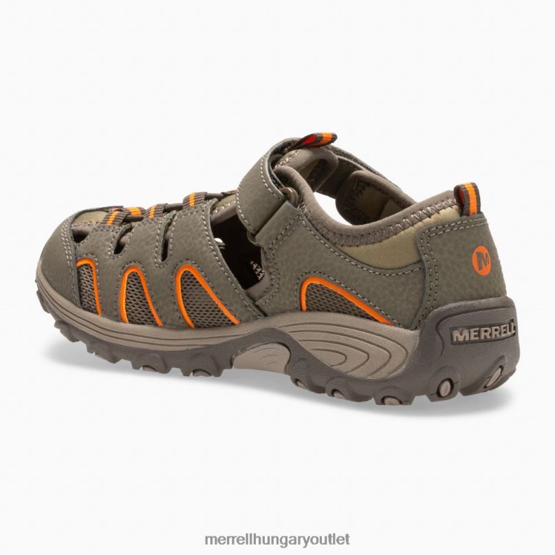 gyerekek Merrell pisztolyfüst/narancs hydro h2o természetjáró szandál cipő H06N01411