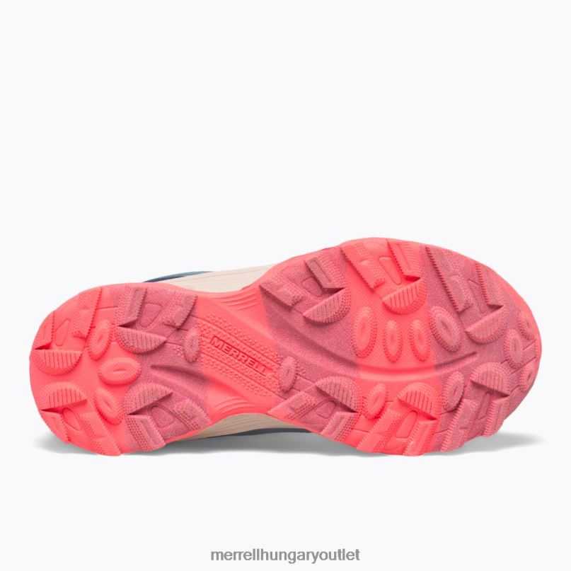 gyerekek Merrell poros kék/korall moab sebesség mid vízálló cipő H06N01382