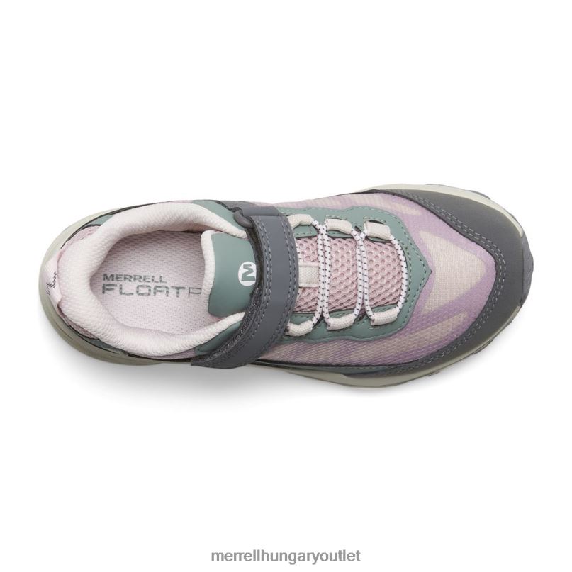 gyerekek Merrell poros rózsaszín/olíva moab sebesség alacsony légkondicionálás vízálló cipő H06N01361