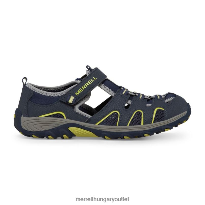 gyerekek Merrell sötétkék/mész hydro h2o természetjáró szandál cipő H06N01412