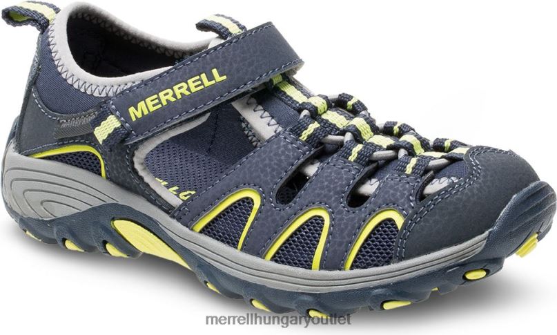 gyerekek Merrell sötétkék/mész hydro h2o természetjáró szandál cipő H06N01412