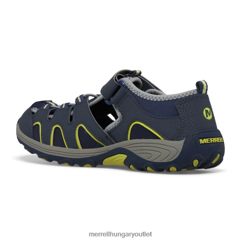 gyerekek Merrell sötétkék/mész hydro h2o természetjáró szandál cipő H06N01412