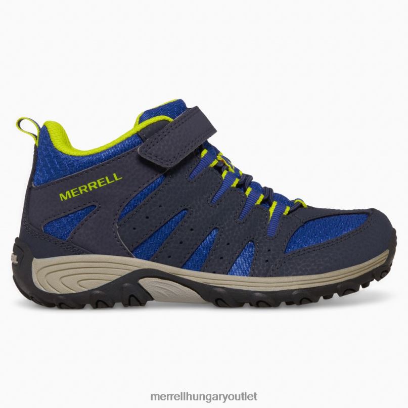 gyerekek Merrell sötétkék/mész outback mid 2 boot cipő H06N01453