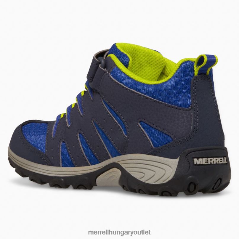 gyerekek Merrell sötétkék/mész outback mid 2 boot cipő H06N01453