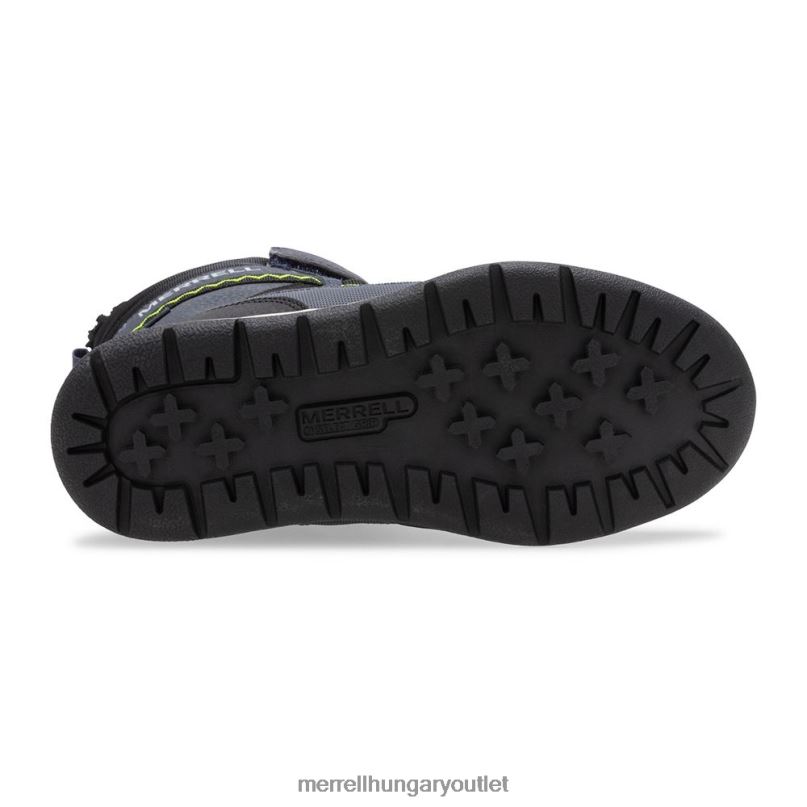 gyerekek Merrell sötétkék/mész snow crush 2.0 vízálló bakancs cipő H06N01508