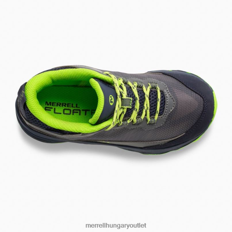 gyerekek Merrell sötétkék/szürke/lime moab sebesség mid vízálló cipő H06N01383