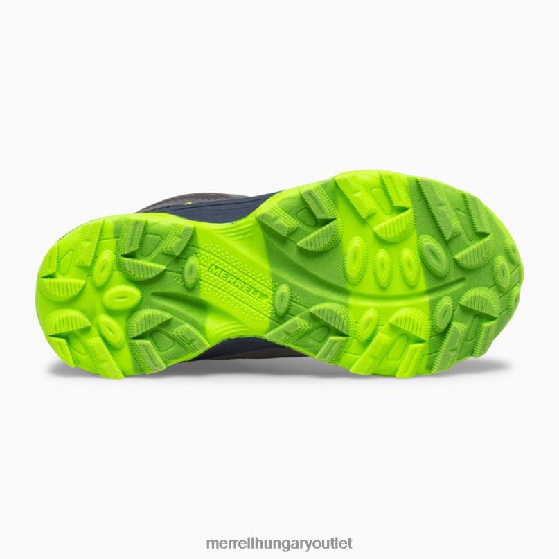 gyerekek Merrell sötétkék/szürke/lime moab sebesség mid vízálló cipő H06N01383
