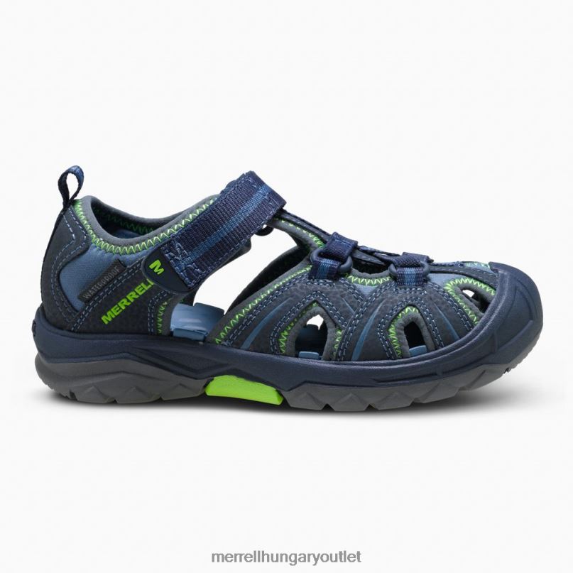 gyerekek Merrell sötétkék/zöld hidroszandál cipő H06N01413