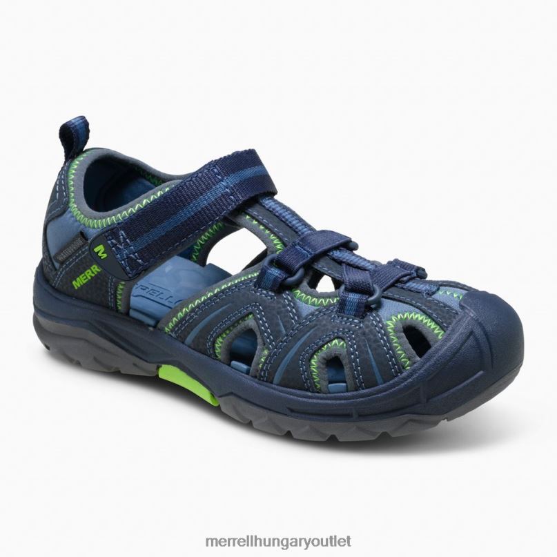 gyerekek Merrell sötétkék/zöld hidroszandál cipő H06N01413