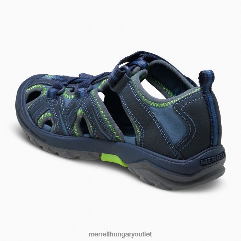 gyerekek Merrell sötétkék/zöld hidroszandál cipő H06N01413