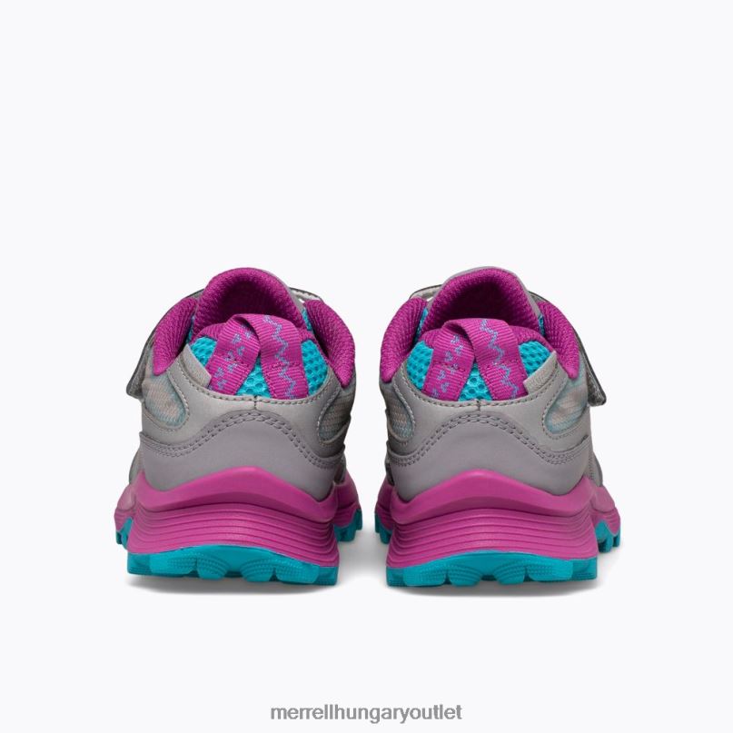 gyerekek Merrell szürke/ezüst/türkiz moab sebesség alacsony légkondicionálás vízálló cipő H06N01362