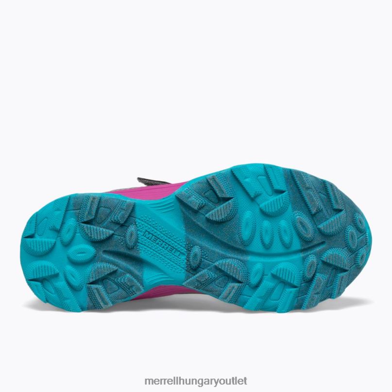 gyerekek Merrell szürke/ezüst/türkiz moab sebesség alacsony légkondicionálás vízálló cipő H06N01362