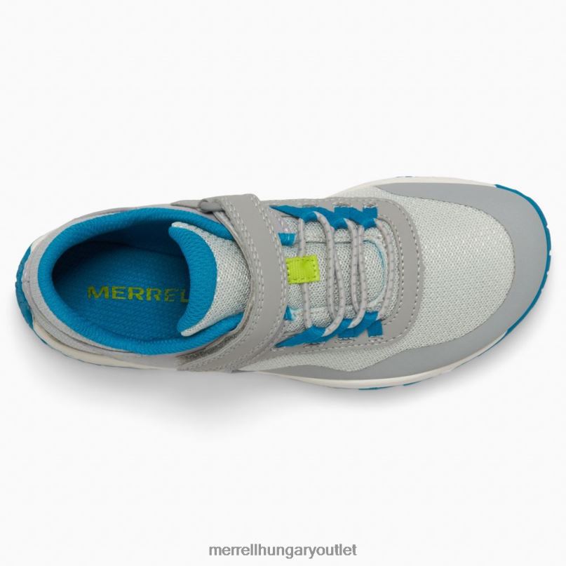 gyerekek Merrell szürke/kék/lime trail kesztyű 7 a/c cipő H06N01442