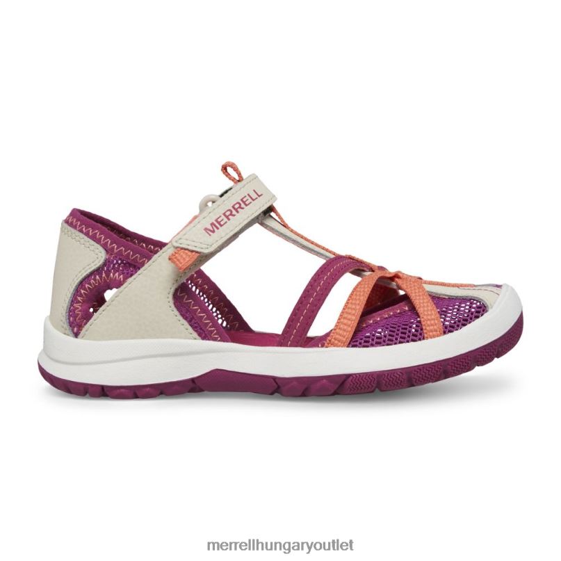 gyerekek Merrell szürke/korall szitakötős szandál cipő H06N01414