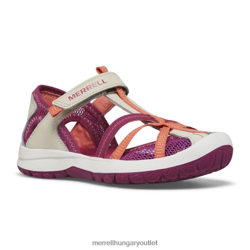 gyerekek Merrell szürke/korall szitakötős szandál cipő H06N01414