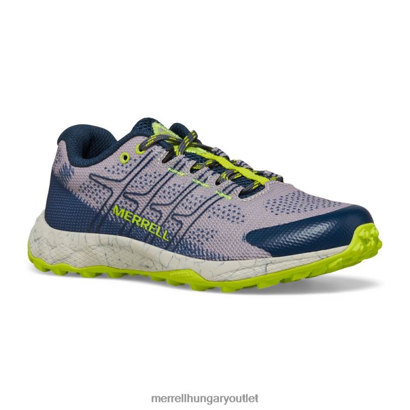 gyerekek Merrell szürke/navy/citron moab járat alacsony cipő H06N01437