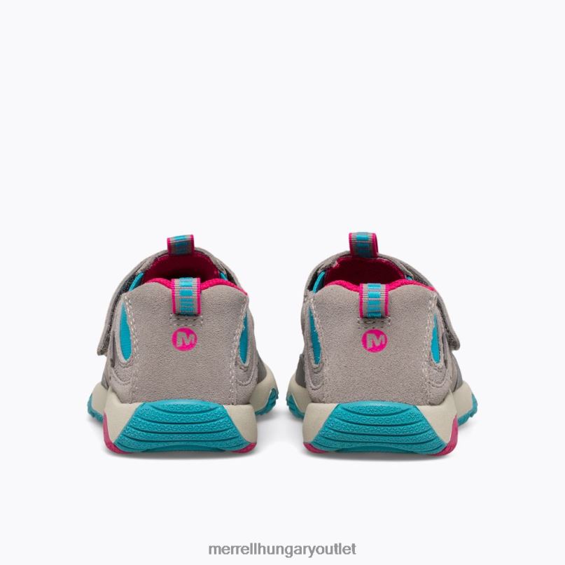 gyerekek Merrell szürke/türk/bogyó szabad barangolás dzsungel moc cipő H06N01425