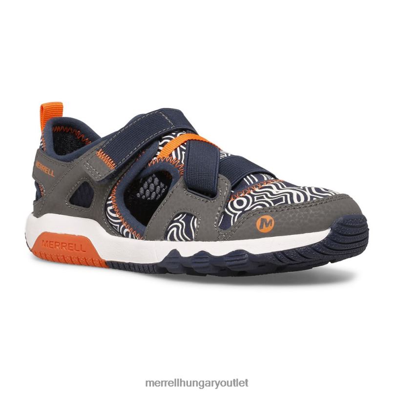 gyerekek Merrell szürke/tengerszín hydro free roam chroma monarch szandál cipő H06N01503